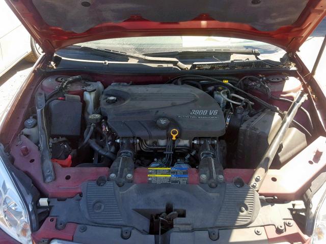 2G1WU58R879210806 - 2007 CHEVROLET IMPALA LTZ RED photo 7