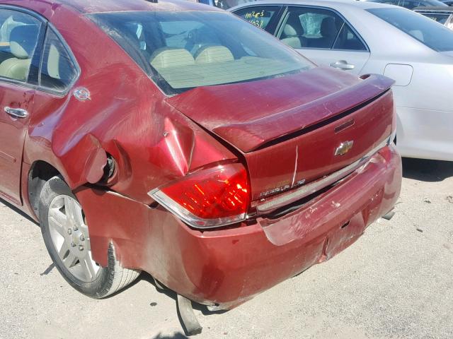 2G1WU58R879210806 - 2007 CHEVROLET IMPALA LTZ RED photo 9