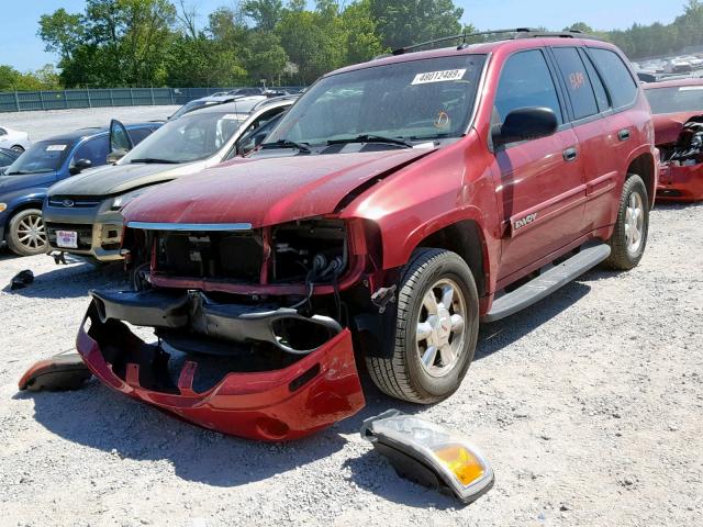 1GKDT13S242237681 - 2004 GMC ENVOY MAROON photo 2