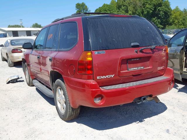 1GKDT13S242237681 - 2004 GMC ENVOY MAROON photo 3