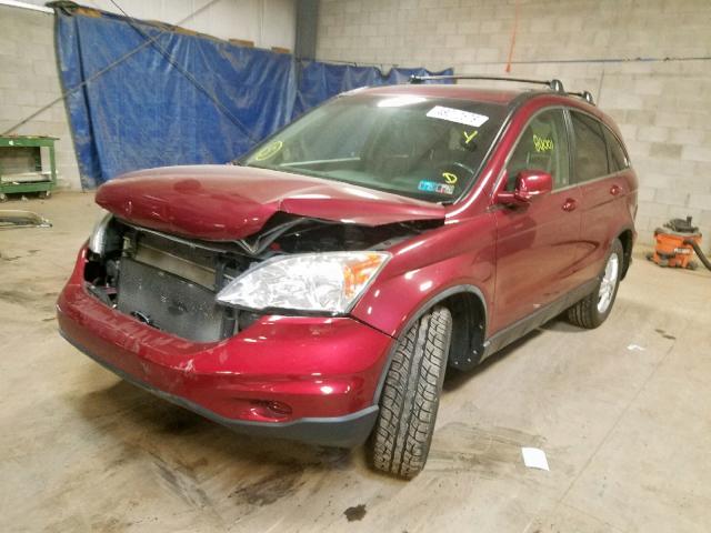 5J6RE4H72BL096033 - 2011 HONDA CR-V EXL MAROON photo 2