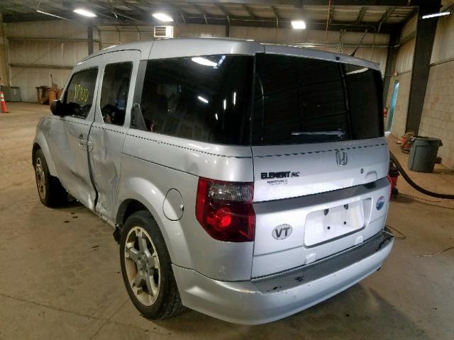 5J6YH189X8L002525 - 2008 HONDA ELEMENT SC SILVER photo 3