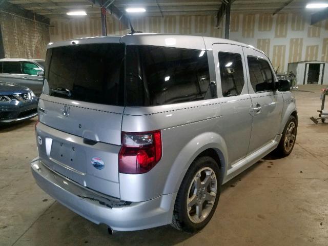 5J6YH189X8L002525 - 2008 HONDA ELEMENT SC SILVER photo 4