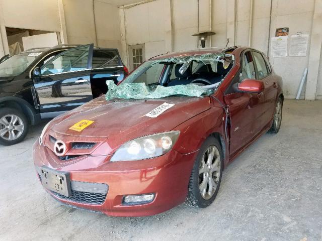 JM1BK344591188328 - 2009 MAZDA 3 S MAROON photo 2