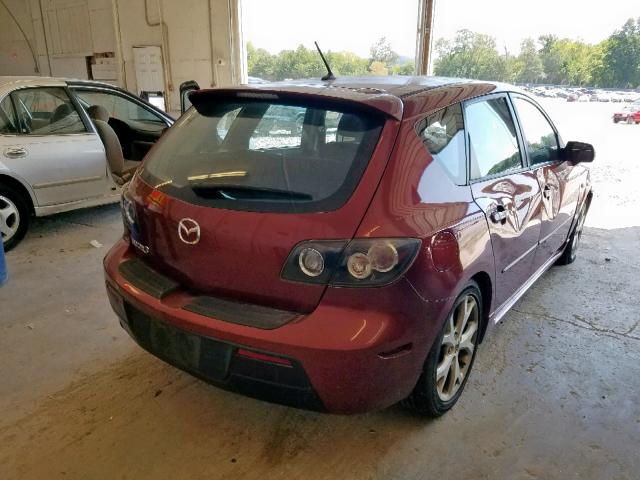 JM1BK344591188328 - 2009 MAZDA 3 S MAROON photo 4