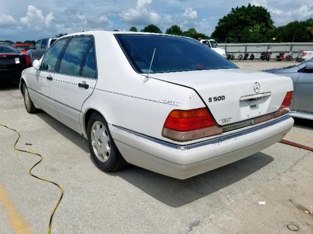 WDBGA51E2TA310800 - 1996 MERCEDES-BENZ S 500 WHITE photo 3