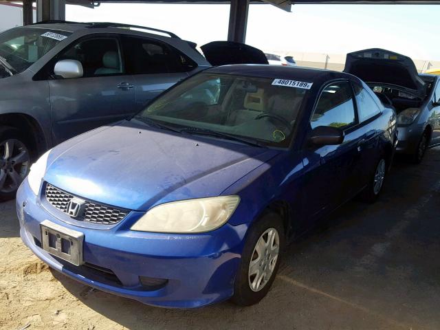 1HGEM22384L008057 - 2004 HONDA CIVIC DX V BLUE photo 2