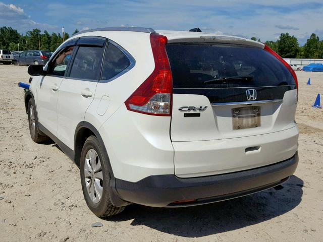 5J6RM3H71CL046660 - 2012 HONDA CR-V EXL WHITE photo 3