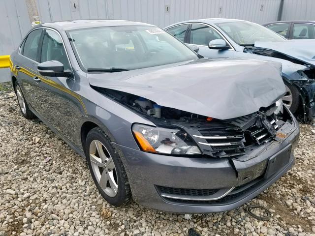 1VWBP7A38CC080749 - 2012 VOLKSWAGEN PASSAT SE GRAY photo 1