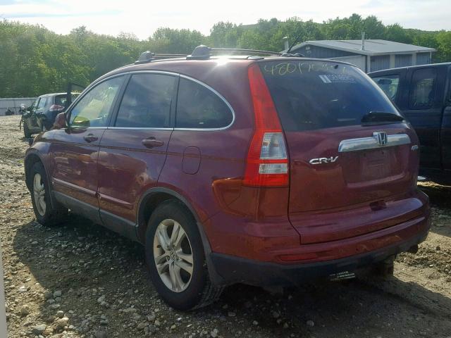 5J6RE4H73BL038691 - 2011 HONDA CR-V EXL RED photo 3