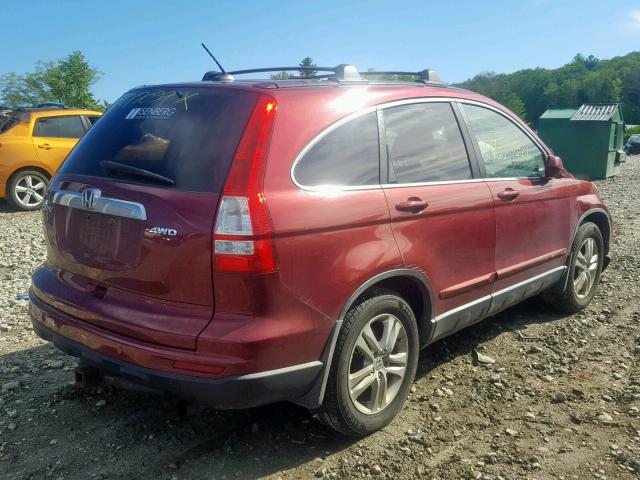 5J6RE4H73BL038691 - 2011 HONDA CR-V EXL RED photo 4