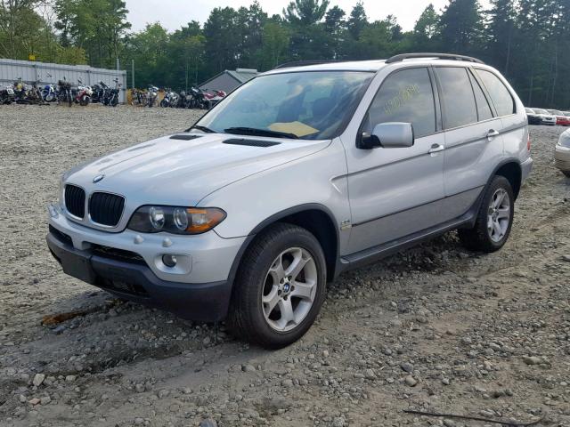 5UXFA135X5LU49081 - 2005 BMW X5 3.0I SILVER photo 2