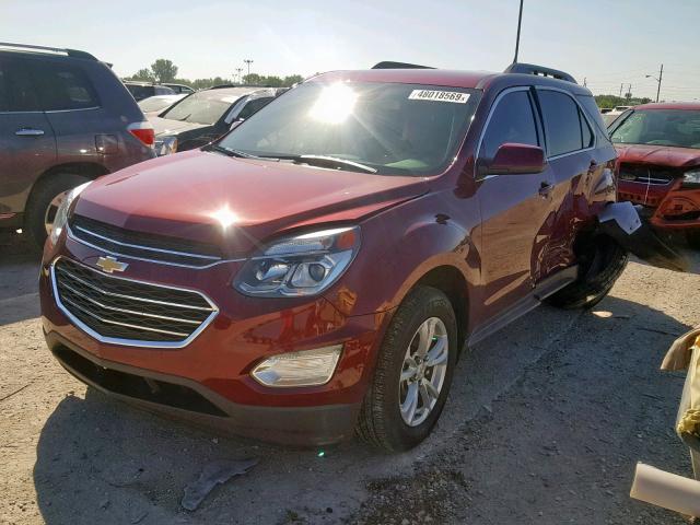 2GNALCEK2G1162614 - 2016 CHEVROLET EQUINOX LT RED photo 2