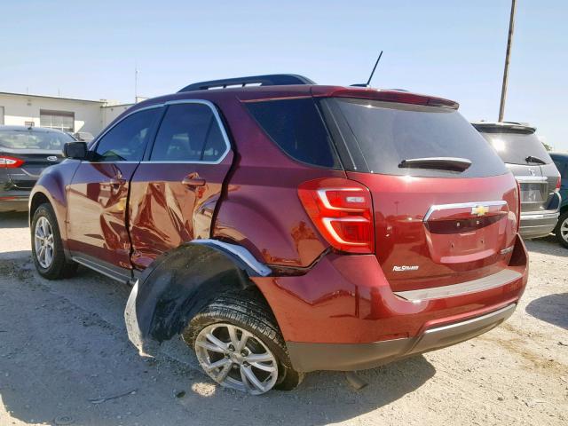 2GNALCEK2G1162614 - 2016 CHEVROLET EQUINOX LT RED photo 3