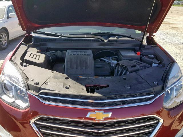 2GNALCEK2G1162614 - 2016 CHEVROLET EQUINOX LT RED photo 7