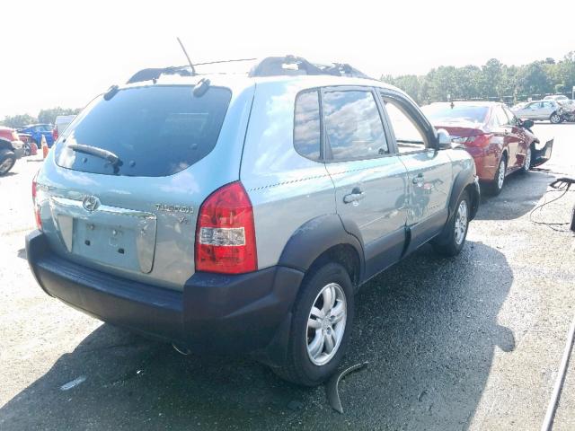 KM8JN12D18U863787 - 2008 HYUNDAI TUCSON SE TEAL photo 4