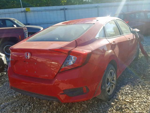 2HGFC2F58HH566772 - 2017 HONDA CIVIC LX RED photo 4