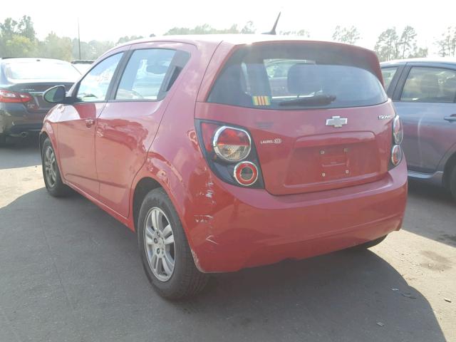 1G1JA6SH6C4118972 - 2012 CHEVROLET SONIC LS 红色 照片 3