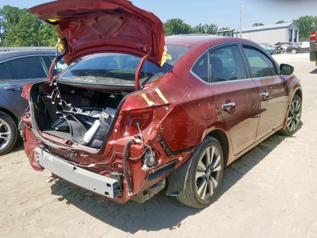 3N1AB7AP6KY255136 - 2019 NISSAN SENTRA S RED photo 4