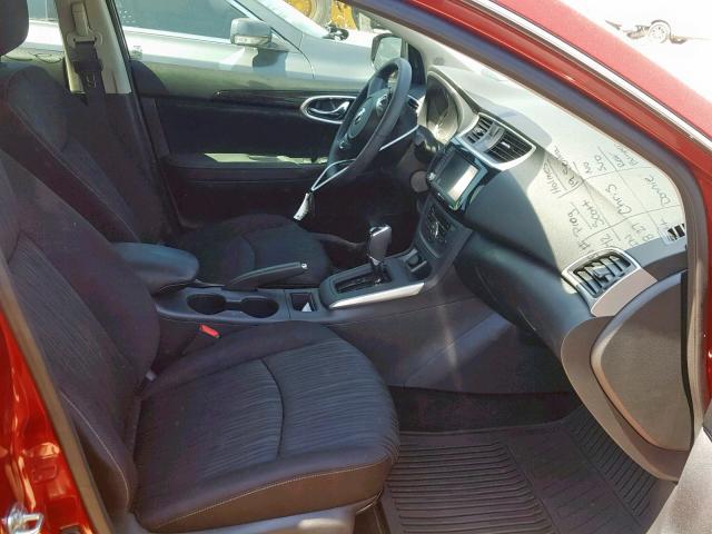 3N1AB7AP6KY255136 - 2019 NISSAN SENTRA S RED photo 5