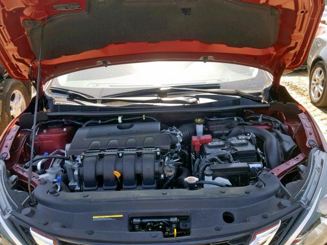 3N1AB7AP6KY255136 - 2019 NISSAN SENTRA S RED photo 7