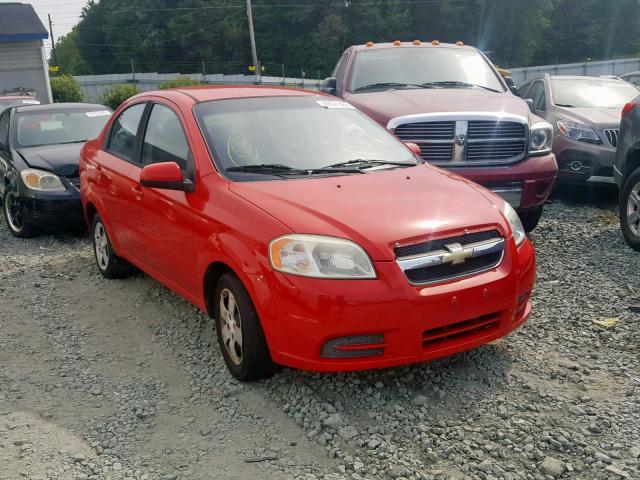 KL1TD5DEXAB080232 - 2010 CHEVROLET AVEO LS RED photo 1