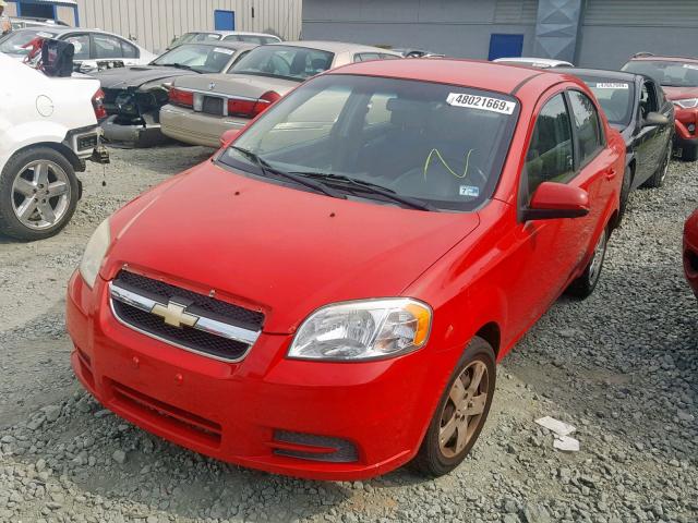 KL1TD5DEXAB080232 - 2010 CHEVROLET AVEO LS RED photo 2