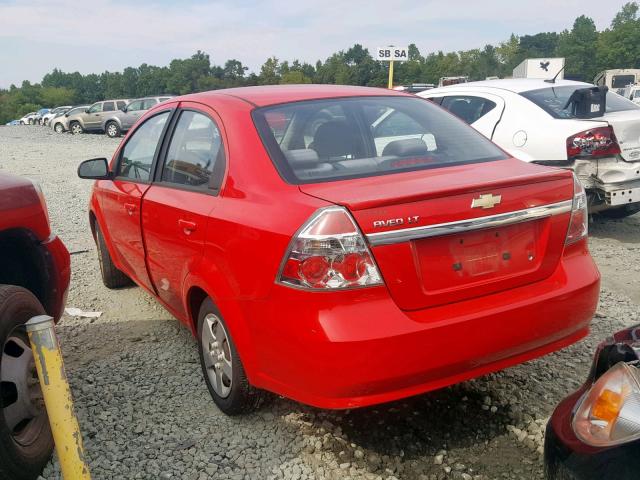 KL1TD5DEXAB080232 - 2010 CHEVROLET AVEO LS RED photo 3