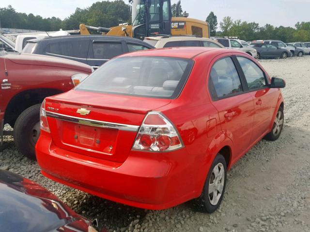 KL1TD5DEXAB080232 - 2010 CHEVROLET AVEO LS RED photo 4