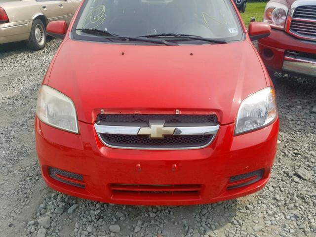 KL1TD5DEXAB080232 - 2010 CHEVROLET AVEO LS RED photo 9