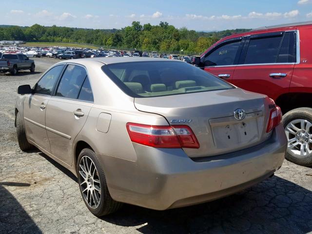 4T1BE46K27U184723 - 2007 TOYOTA CAMRY NEW GOLD photo 3