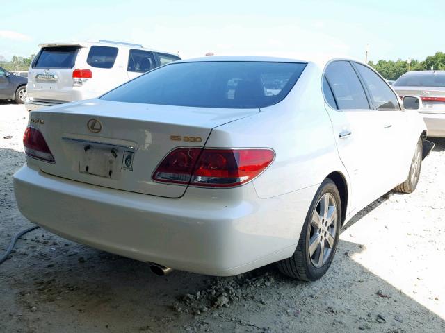 JTHBA30G865144801 - 2006 LEXUS ES 330 WHITE photo 4