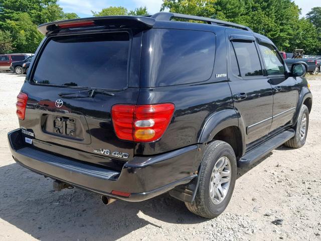 5TDBT48A34S211958 - 2004 TOYOTA SEQUOIA LI BLACK photo 4