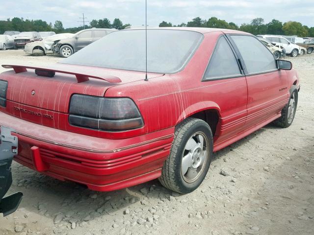 1G2WJ14T1PF305228 - 1993 PONTIAC GRAND PRIX RED photo 4