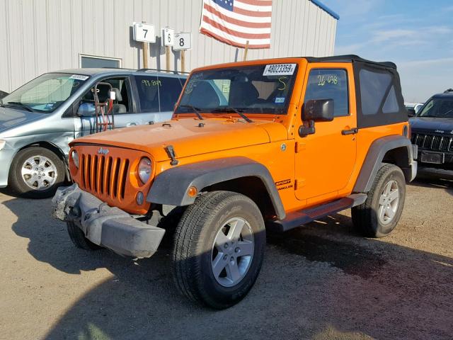 1C4AJWAG4FL667404 - 2015 JEEP WRANGLER S 橙色 照片 2