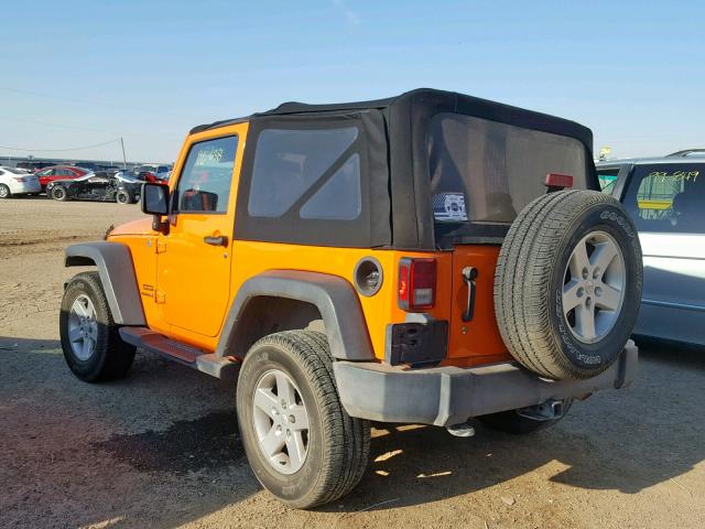 1C4AJWAG4FL667404 - 2015 JEEP WRANGLER S 橙色 照片 3