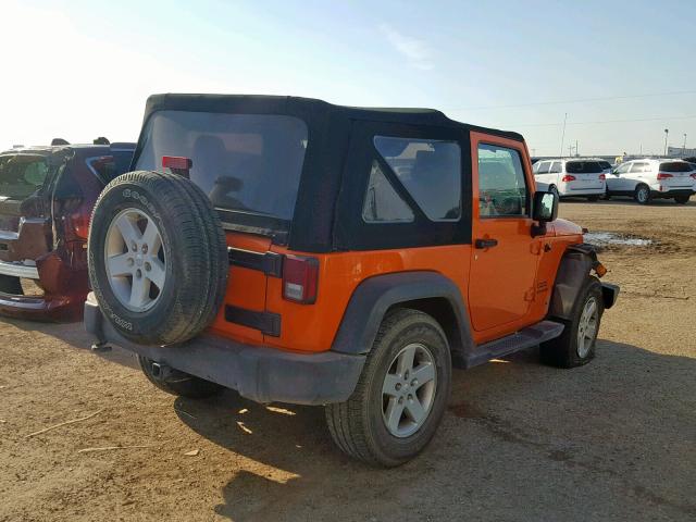 1C4AJWAG4FL667404 - 2015 JEEP WRANGLER S 橙色 照片 4