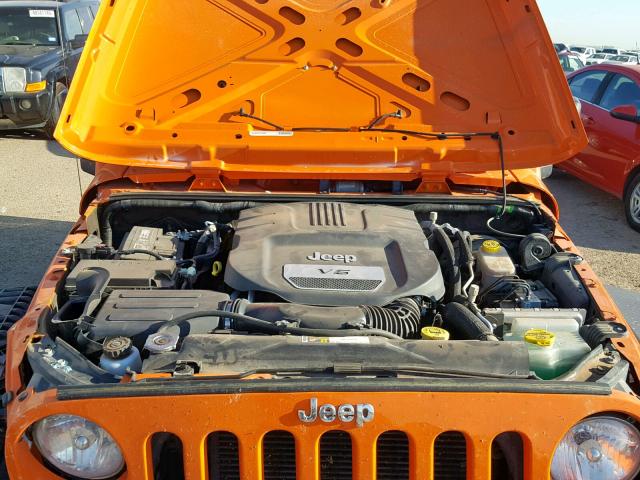 1C4AJWAG4FL667404 - 2015 JEEP WRANGLER S 橙色 照片 7