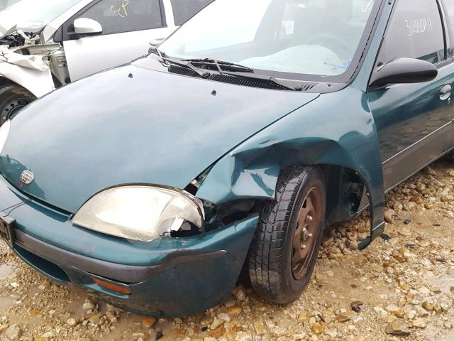 2C1MR5295V6760243 - 1997 GEO METRO LSI GREEN photo 9