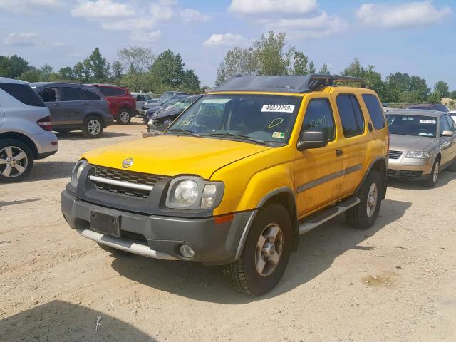 5N1ED28TX2C573618 - 2002 NISSAN XTERRA XE YELLOW photo 2