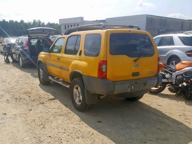 5N1ED28TX2C573618 - 2002 NISSAN XTERRA XE YELLOW photo 3