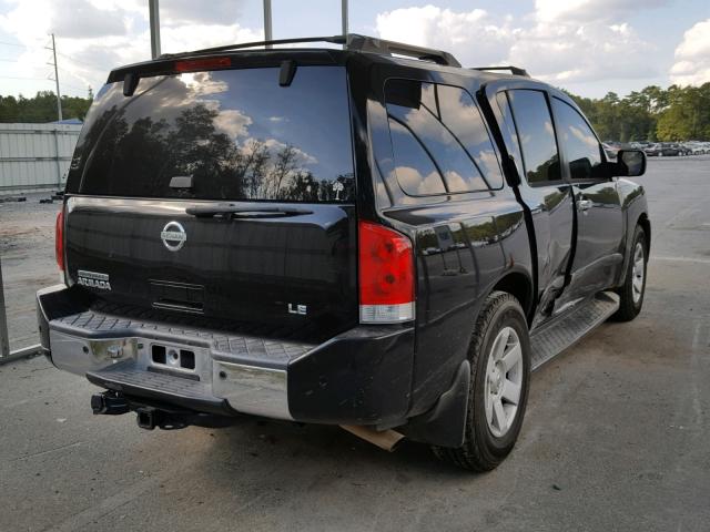 5N1AA08A24N735422 - 2004 NISSAN ARMADA SE BLACK photo 4