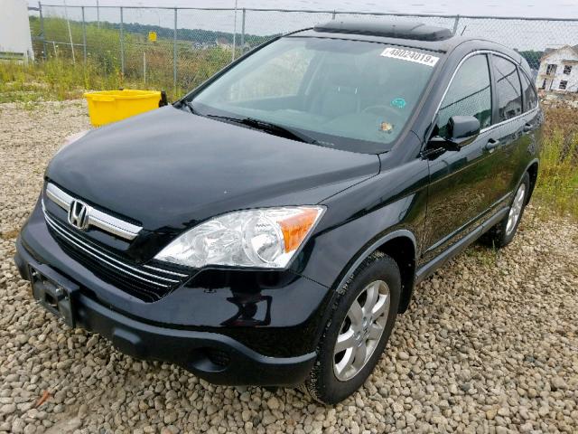 JHLRE48789C009352 - 2009 HONDA CR-V EXL BLACK photo 2