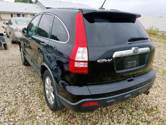 JHLRE48789C009352 - 2009 HONDA CR-V EXL BLACK photo 3