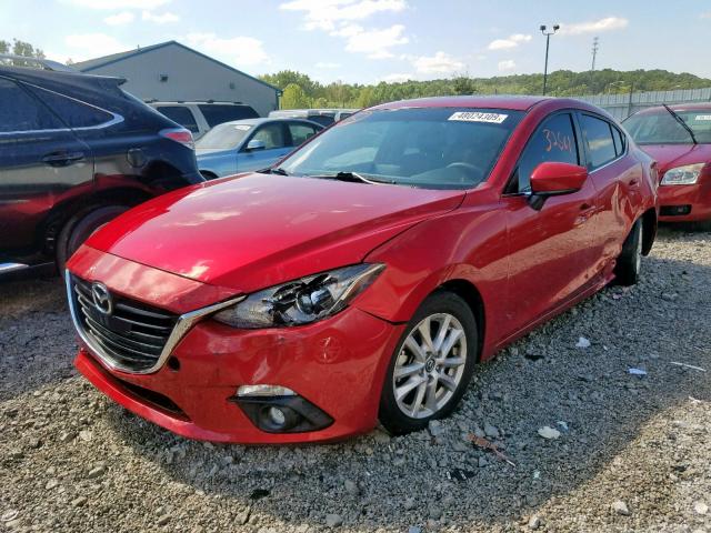 JM1BM1V73F1256712 - 2015 MAZDA 3 TOURING RED photo 2