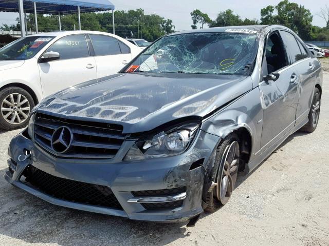 WDDGF4HB7CA614557 - 2012 MERCEDES-BENZ C 250 BLUE photo 2