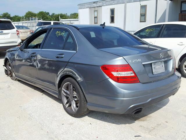 WDDGF4HB7CA614557 - 2012 MERCEDES-BENZ C 250 BLUE photo 3