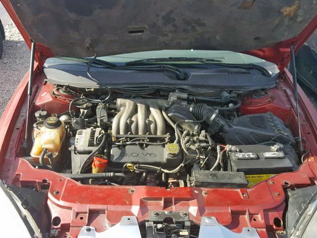 1FAFP5525YG138008 - 2000 FORD TAURUS SES RED photo 7