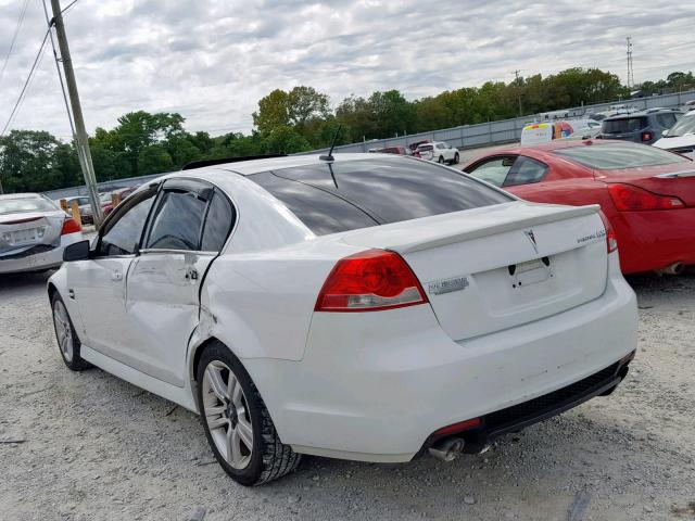 6G2ER57749L164589 - 2009 PONTIAC G8 WHITE photo 3