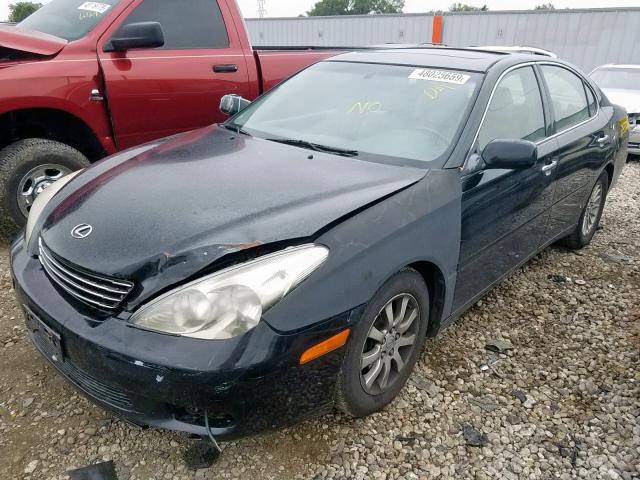 JTHBF30G030117652 - 2003 LEXUS ES 300 BLACK photo 2